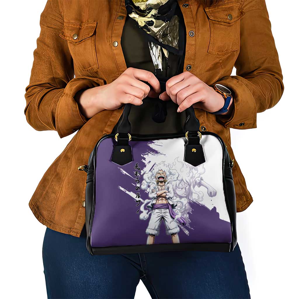 Luffy Gear 5 Anime Shoulder Handbag One Piece Ink Splash Graphic