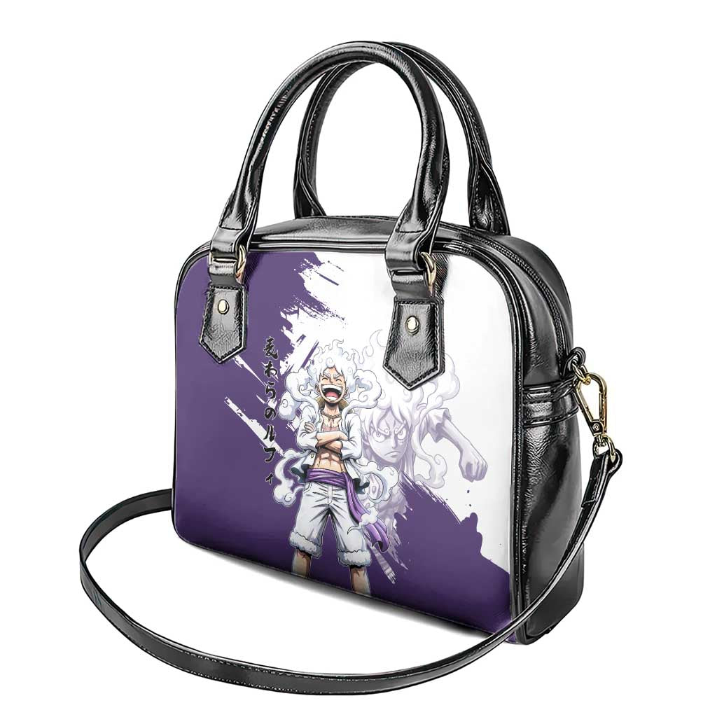 Luffy Gear 5 Anime Shoulder Handbag One Piece Ink Splash Graphic