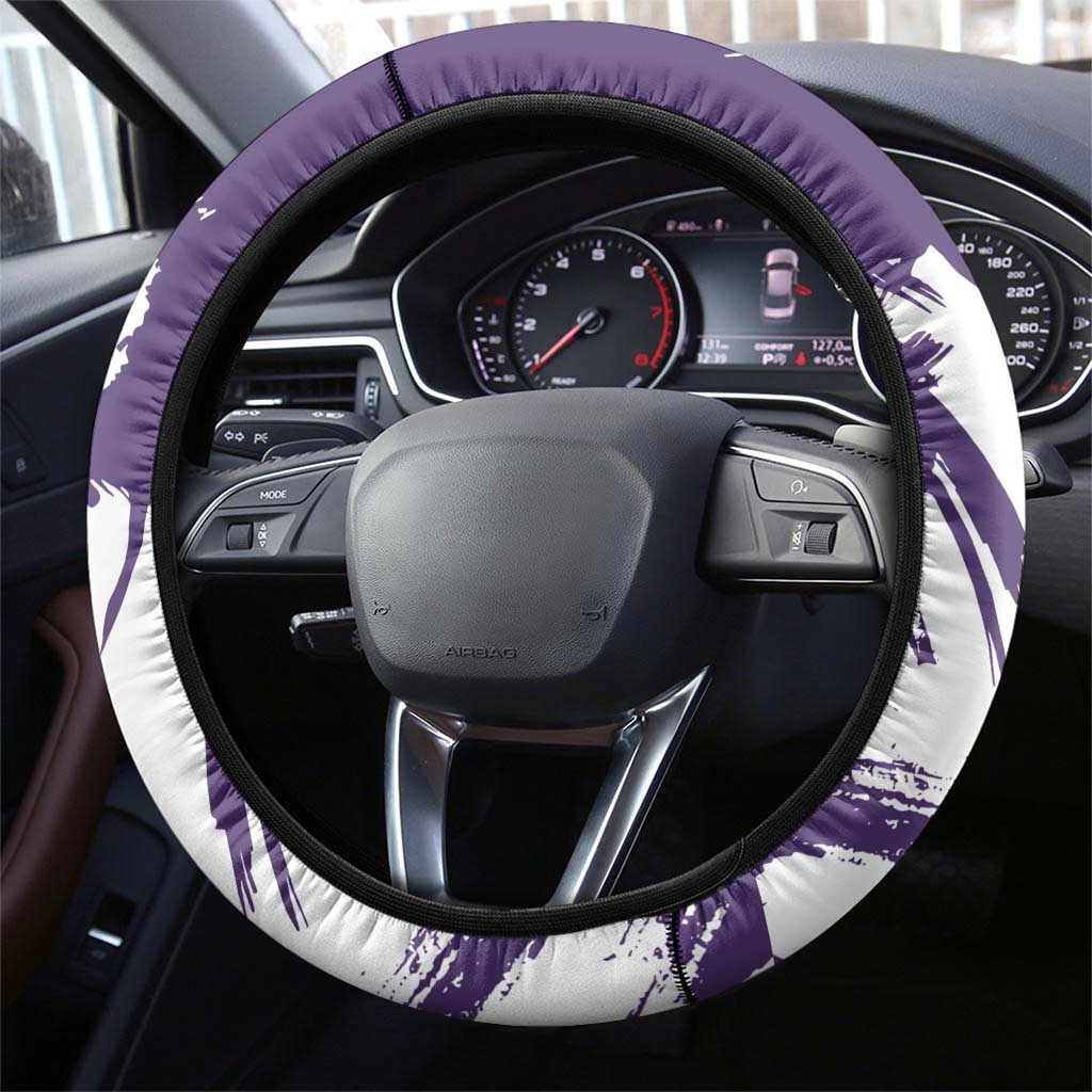 Luffy Gear 5 Anime Steering Wheel Cover One Piece Ink Splash Graphic