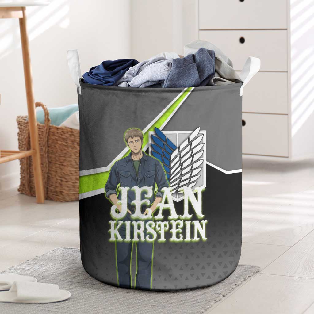 Jean Kirstein Attack on Titan Laundry Basket Anime Denim Utility Style