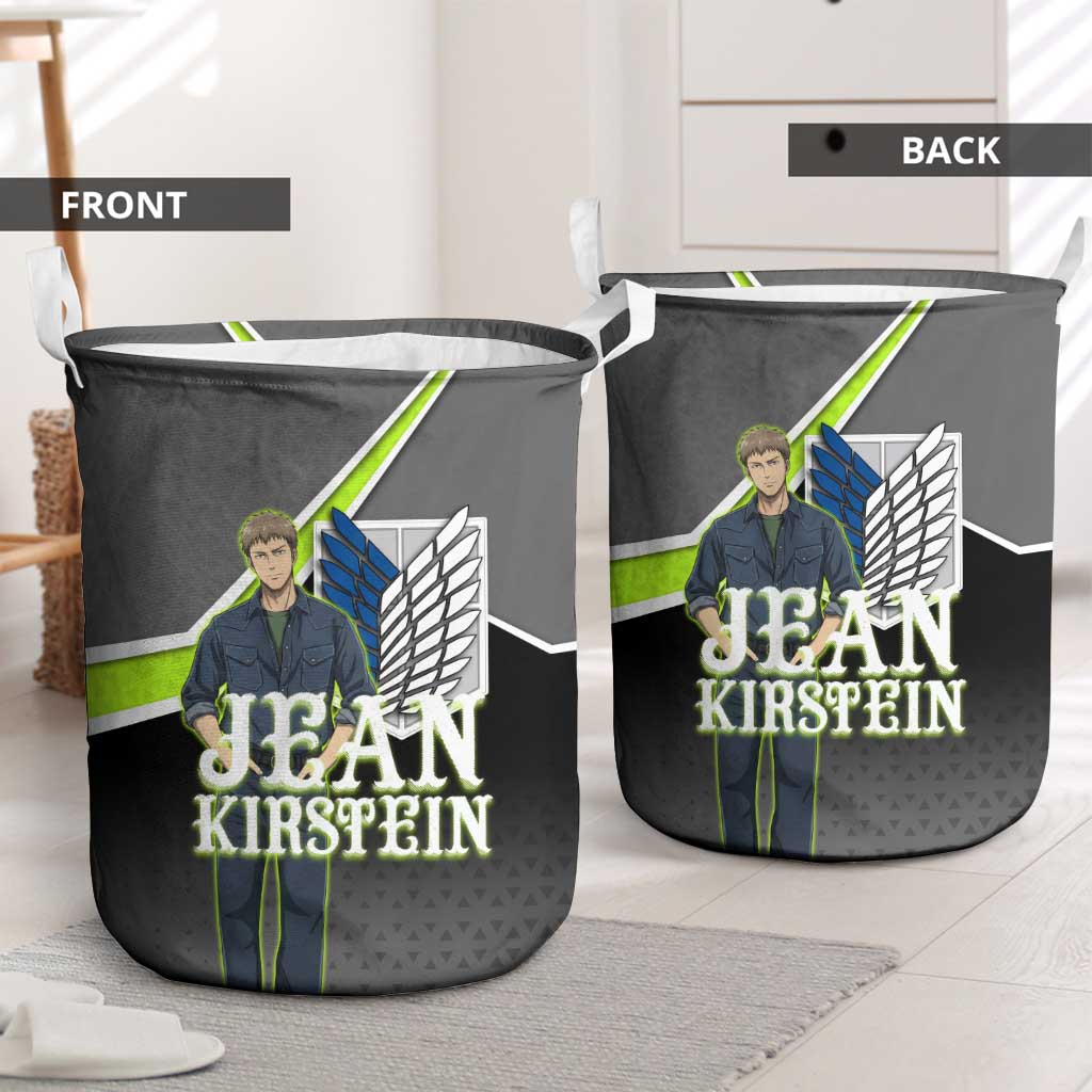 Jean Kirstein Attack on Titan Laundry Basket Anime Denim Utility Style