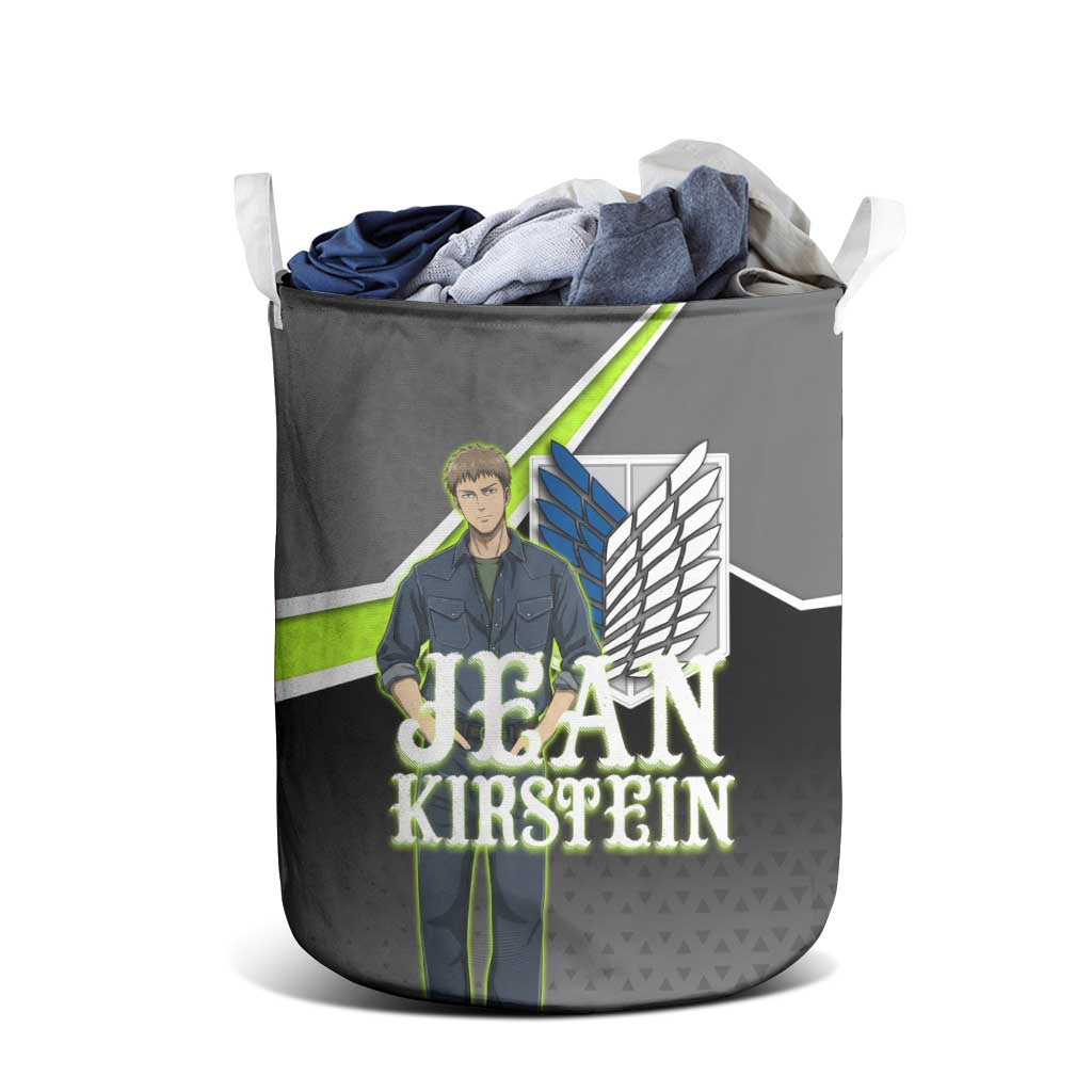 Jean Kirstein Attack on Titan Laundry Basket Anime Denim Utility Style