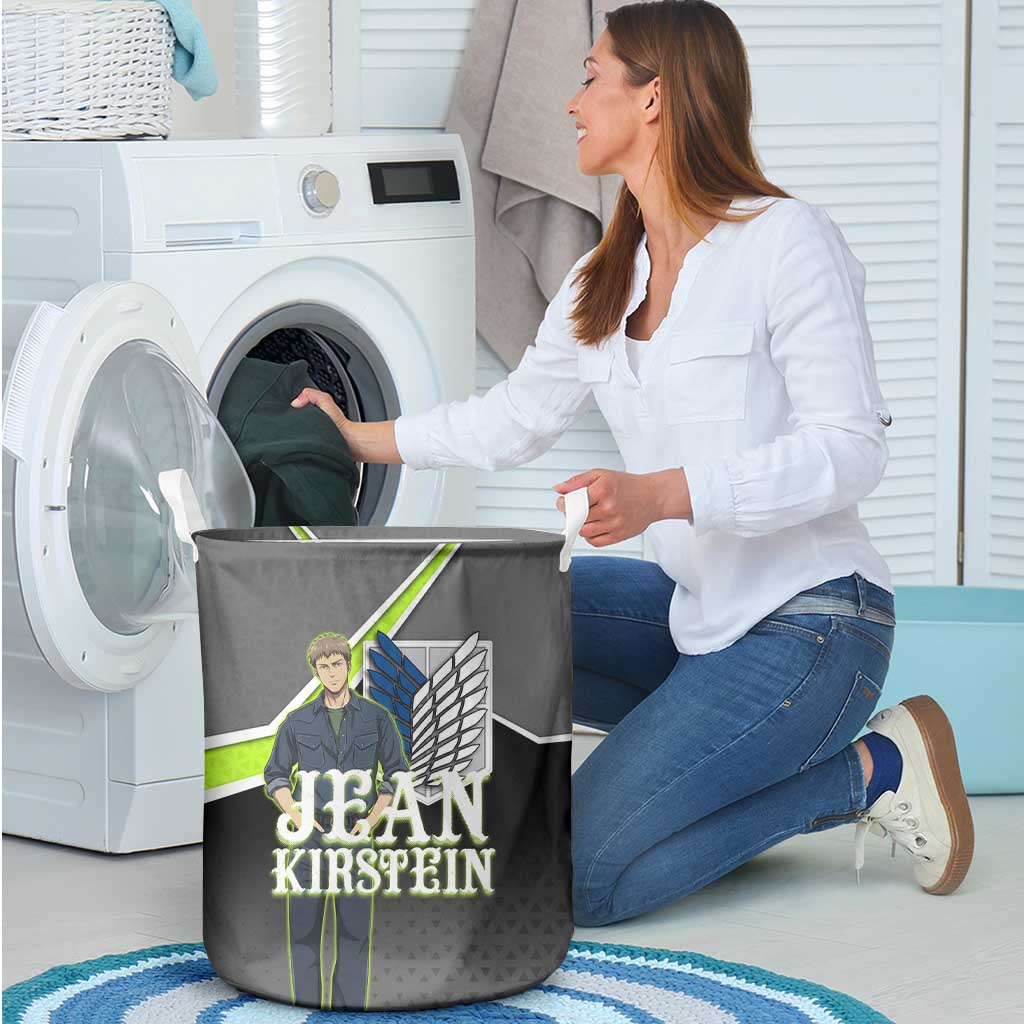 Jean Kirstein Attack on Titan Laundry Basket Anime Denim Utility Style