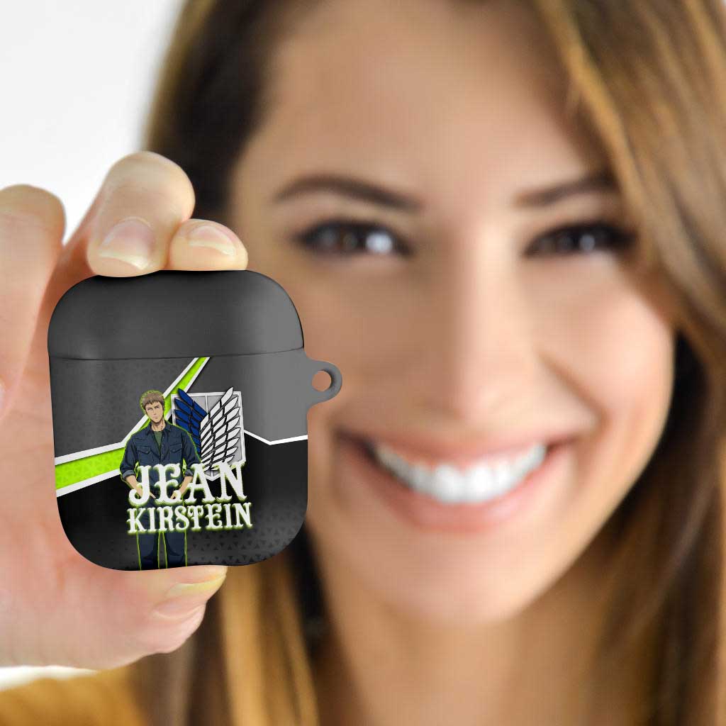 Jean Kirstein Attack on Titan AirPods Case Anime Denim Utility Style
