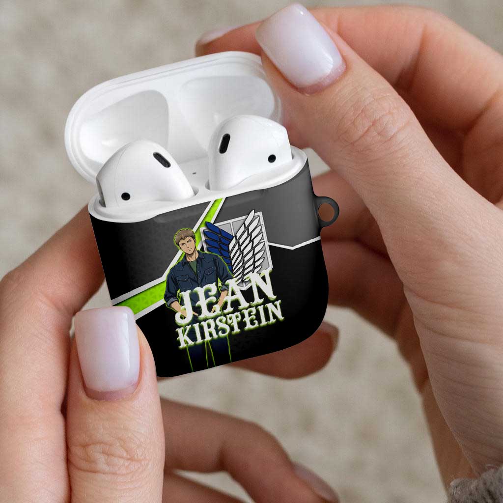 Jean Kirstein Attack on Titan AirPods Case Anime Denim Utility Style