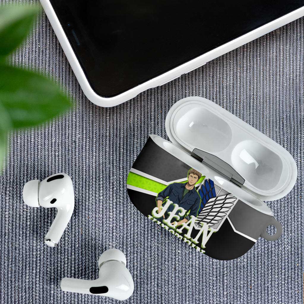 Jean Kirstein Attack on Titan AirPods Case Anime Denim Utility Style