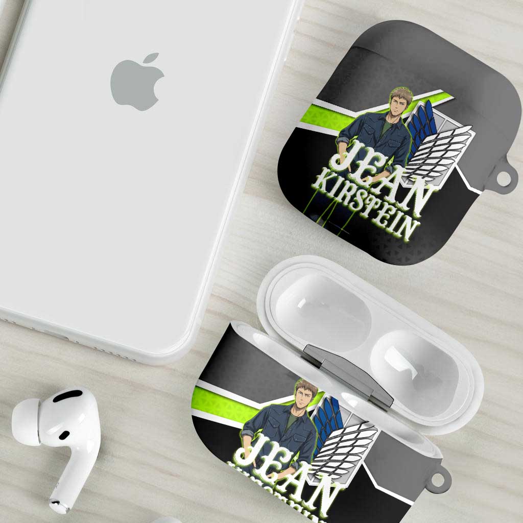Jean Kirstein Attack on Titan AirPods Case Anime Denim Utility Style