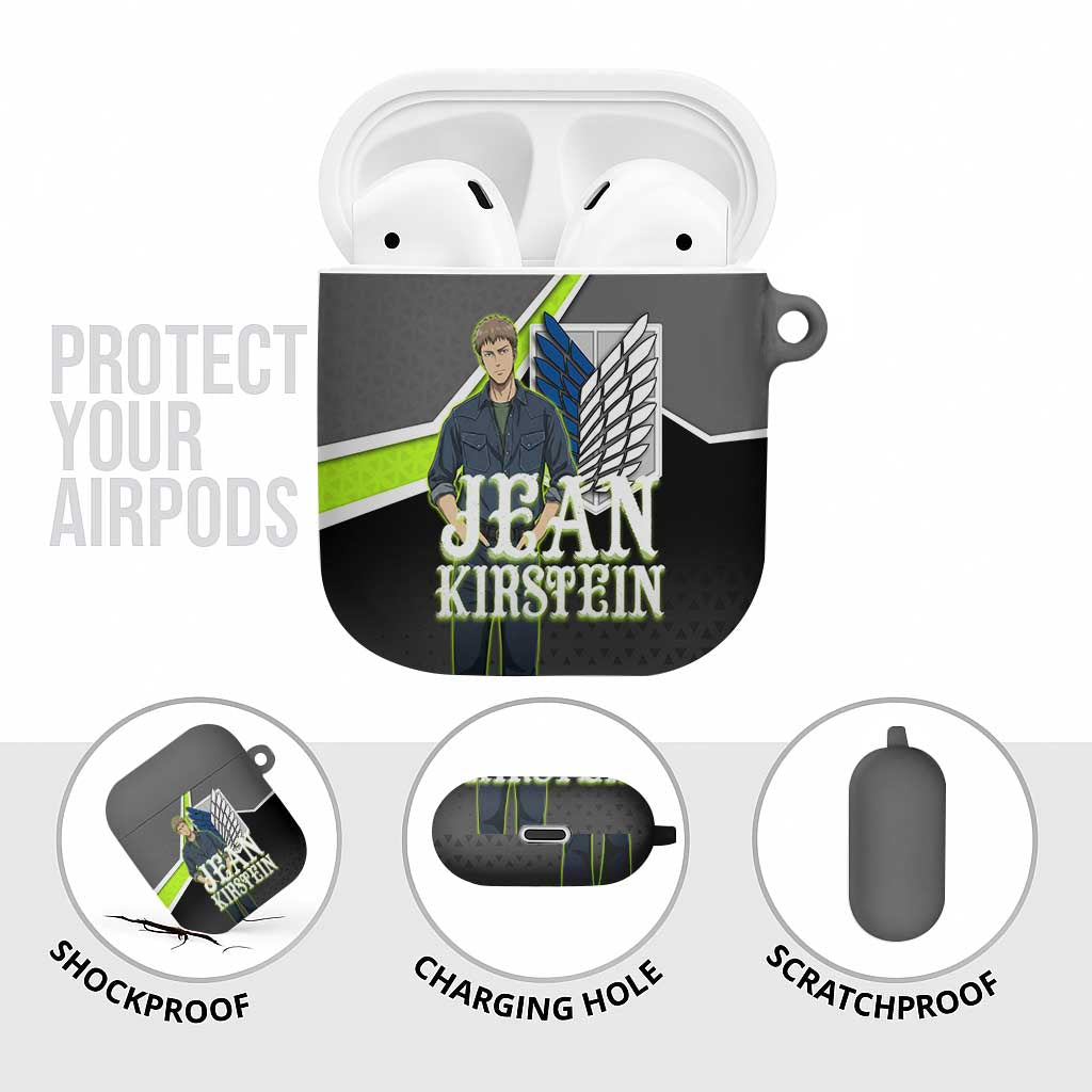 Jean Kirstein Attack on Titan AirPods Case Anime Denim Utility Style