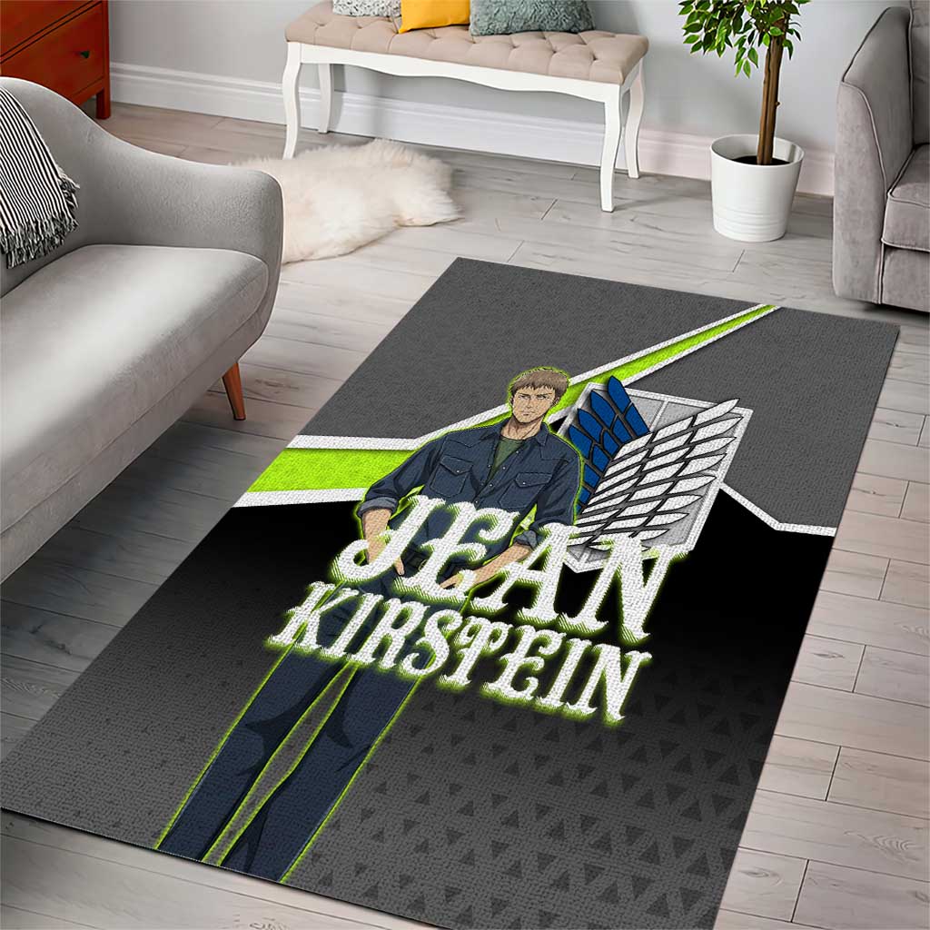 Jean Kirstein Attack on Titan Area Rug Anime Denim Utility Style