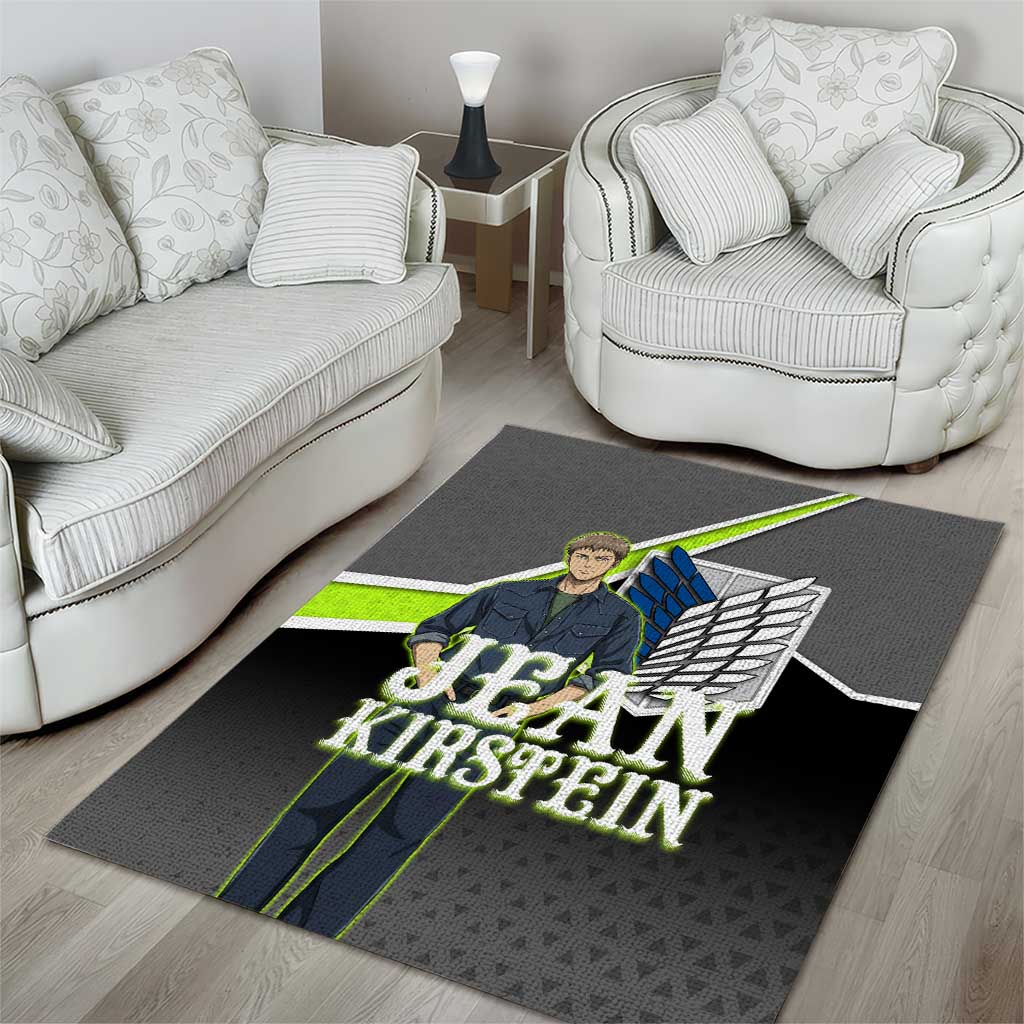 Jean Kirstein Attack on Titan Area Rug Anime Denim Utility Style