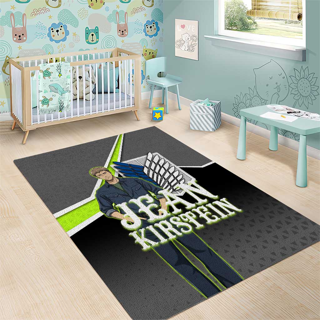 Jean Kirstein Attack on Titan Area Rug Anime Denim Utility Style