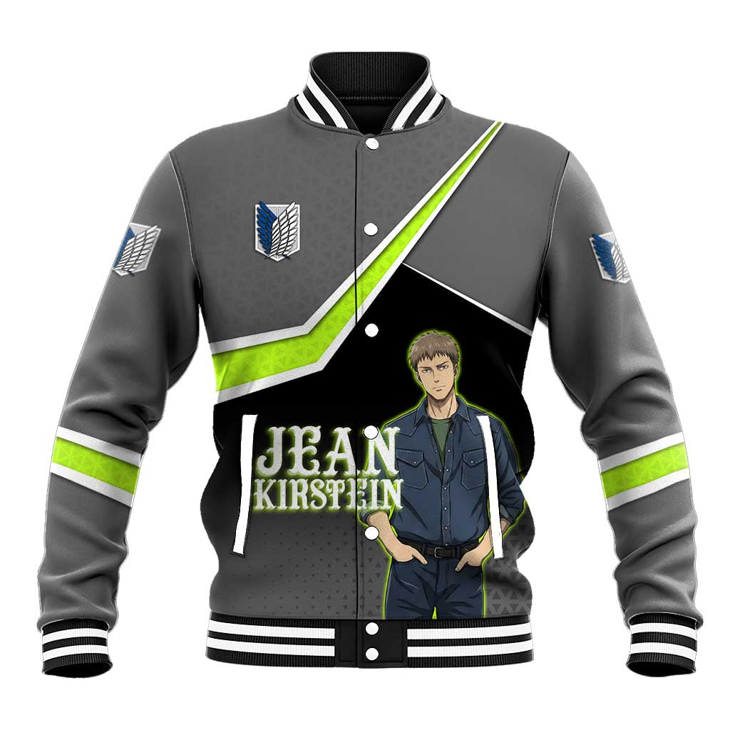 Jean Kirstein Attack on Titan Baseball Jacket Anime Denim Utility Style