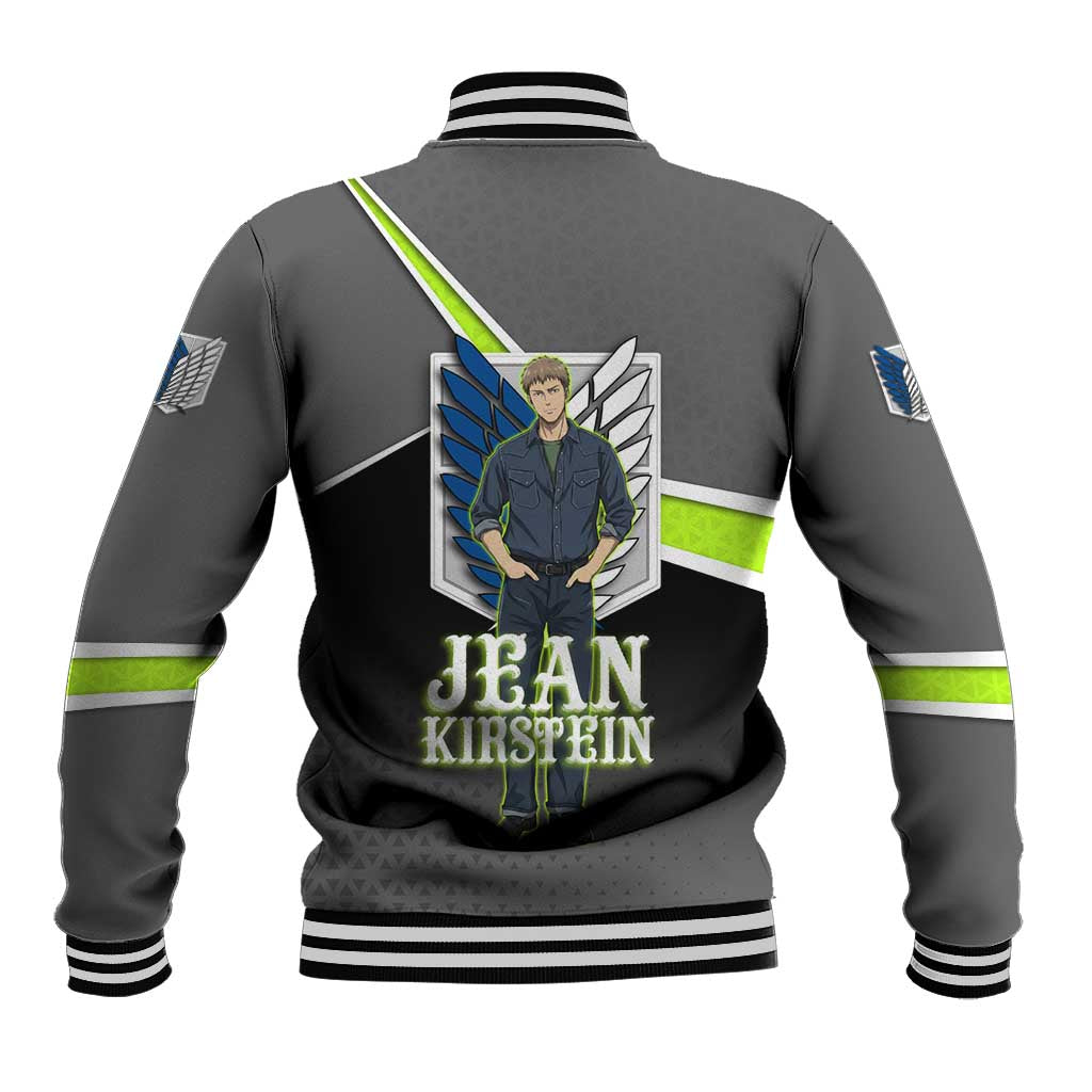 Jean Kirstein Attack on Titan Baseball Jacket Anime Denim Utility Style