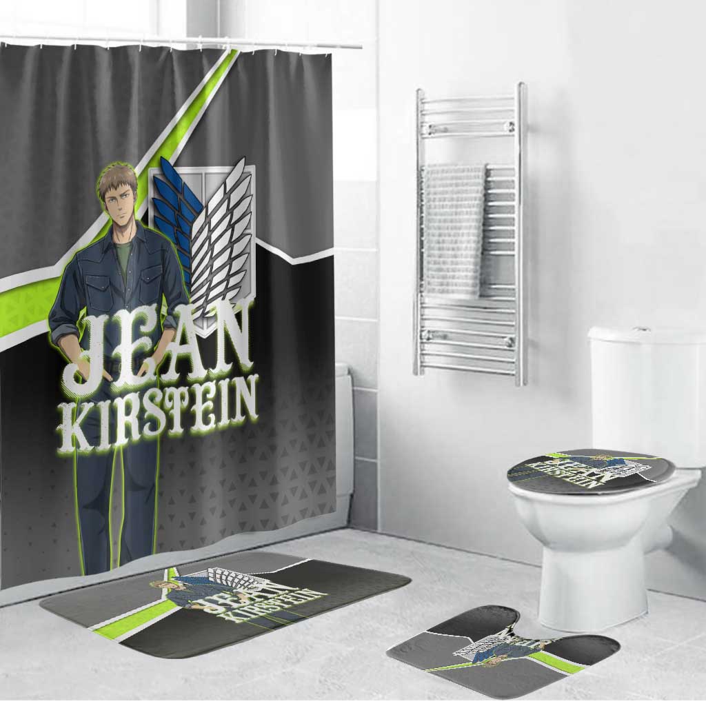 Jean Kirstein Attack on Titan Bathroom Set Anime Denim Utility Style