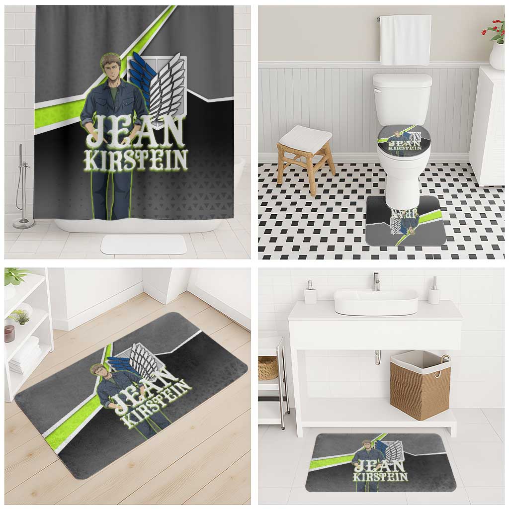 Jean Kirstein Attack on Titan Bathroom Set Anime Denim Utility Style