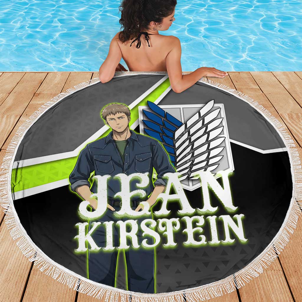 Jean Kirstein Attack on Titan Beach Blanket Anime Denim Utility Style