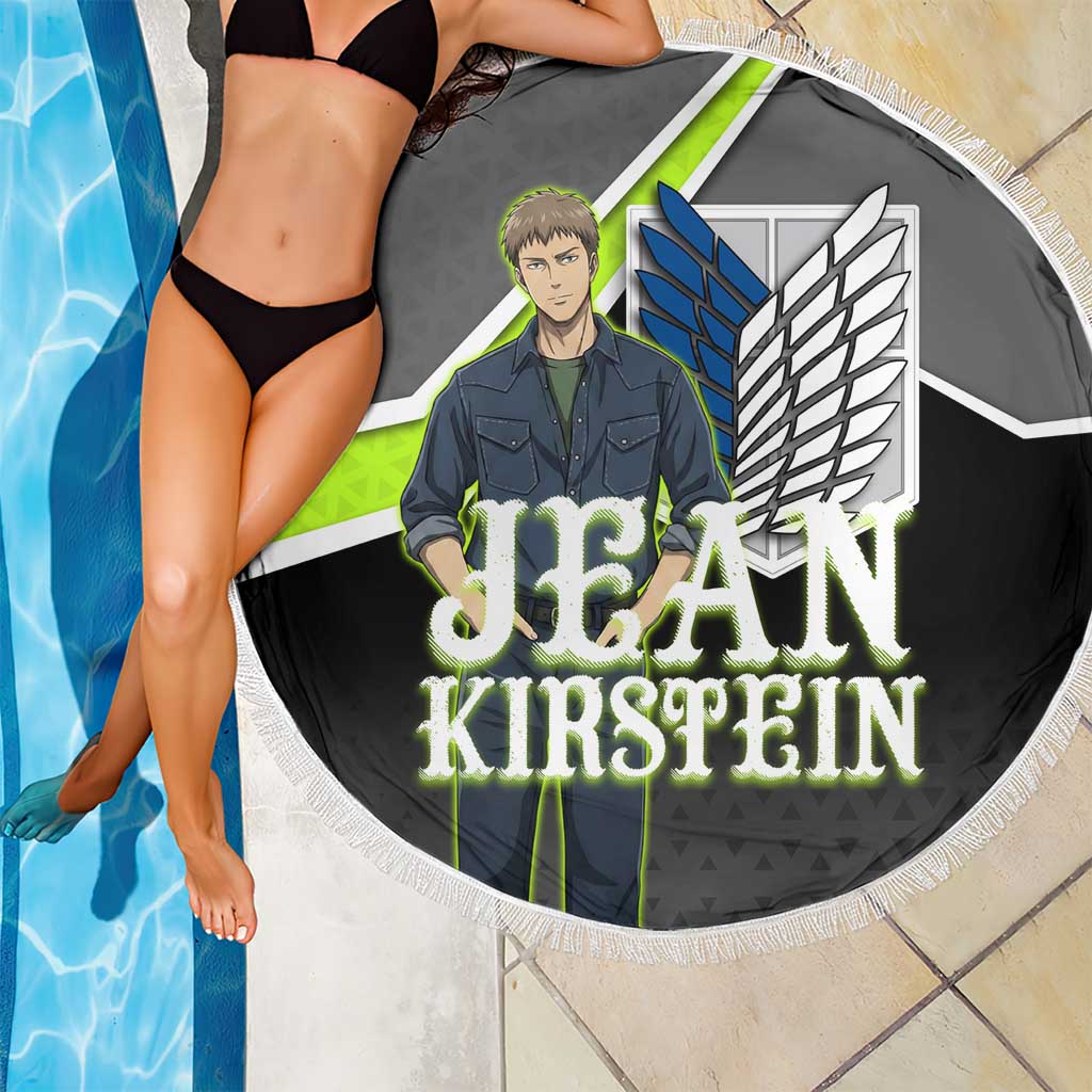 Jean Kirstein Attack on Titan Beach Blanket Anime Denim Utility Style