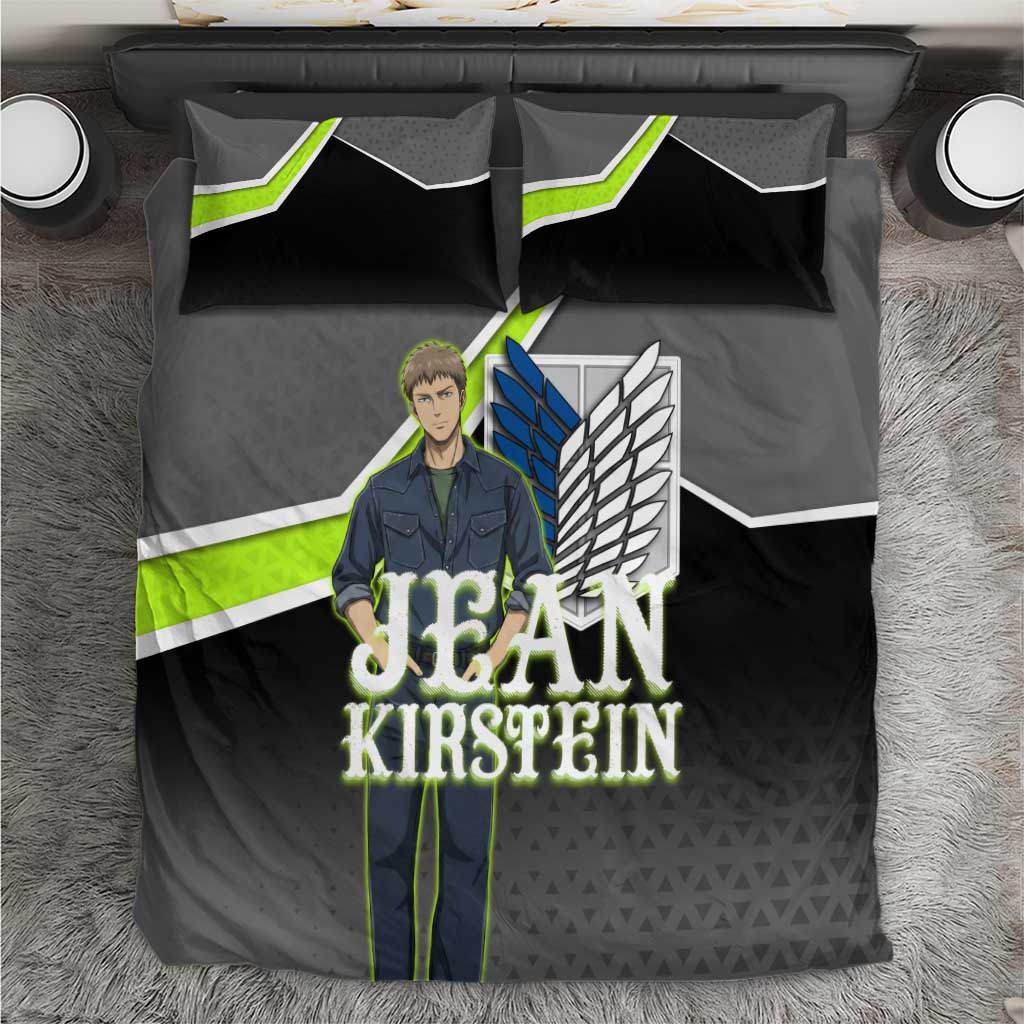 Jean Kirstein Attack on Titan Bedding Set Anime Denim Utility Style