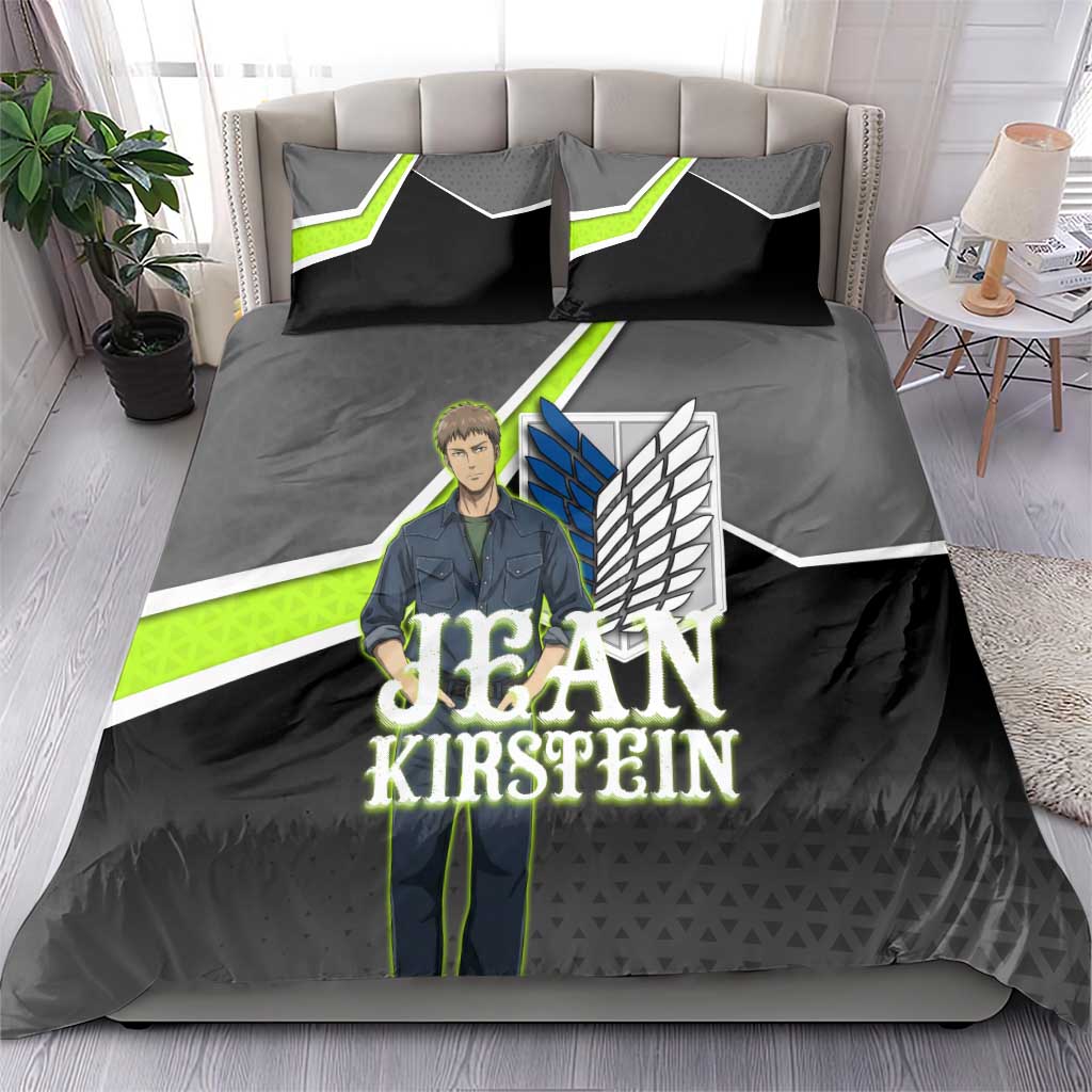 Jean Kirstein Attack on Titan Bedding Set Anime Denim Utility Style