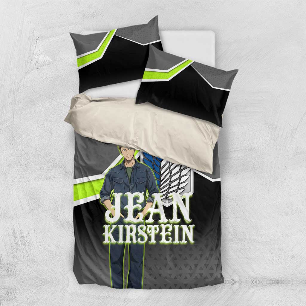 Jean Kirstein Attack on Titan Bedding Set Anime Denim Utility Style