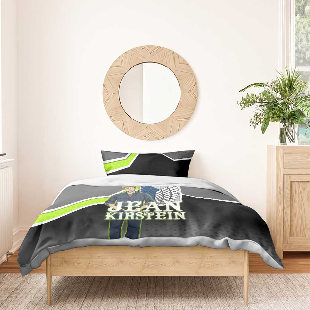 Jean Kirstein Attack on Titan Bedding Set Anime Denim Utility Style