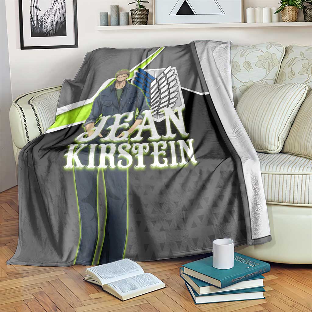 Jean Kirstein Attack on Titan Blanket Anime Denim Utility Style