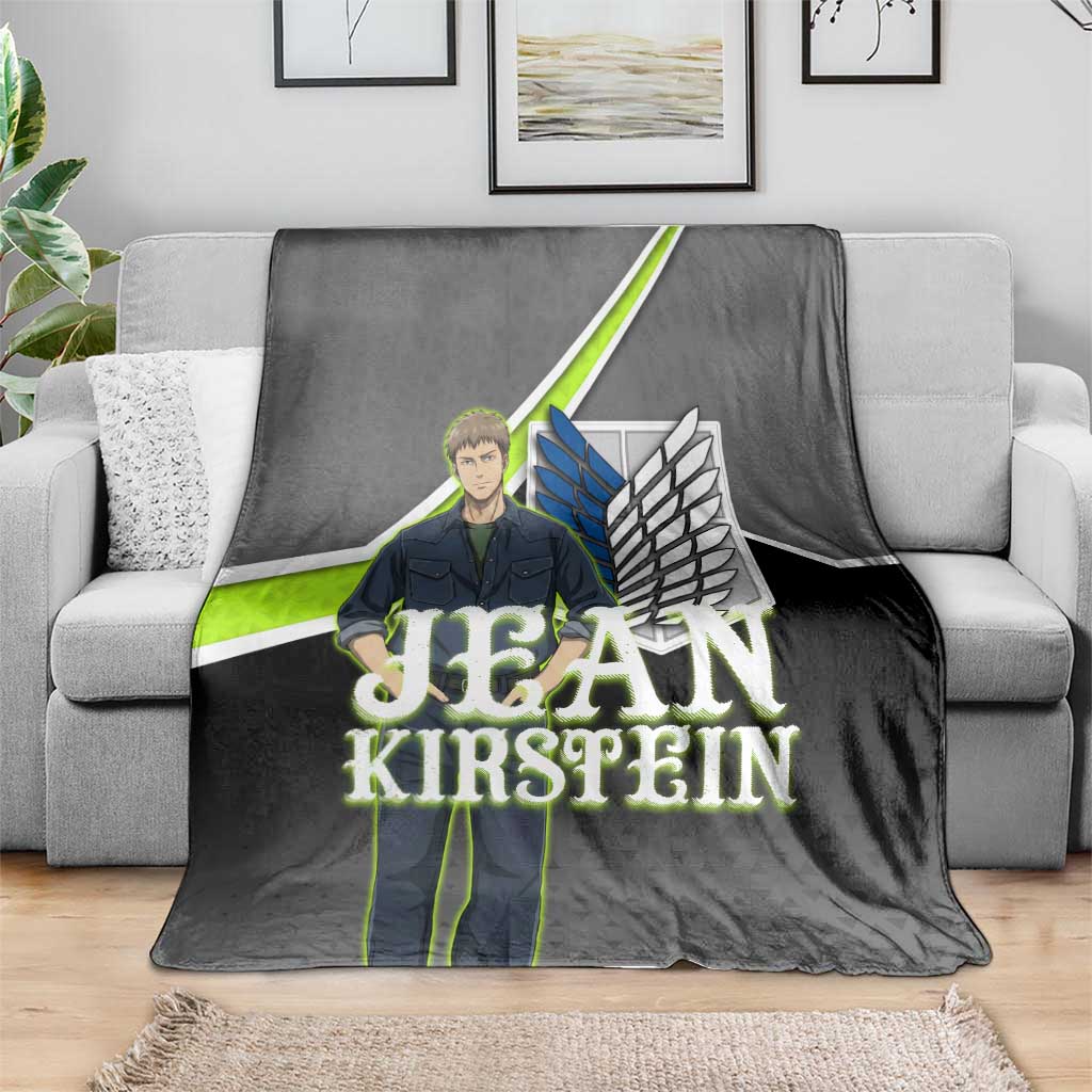 Jean Kirstein Attack on Titan Blanket Anime Denim Utility Style