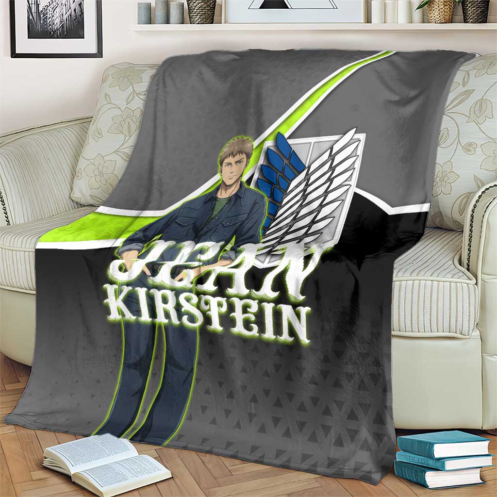 Jean Kirstein Attack on Titan Blanket Anime Denim Utility Style