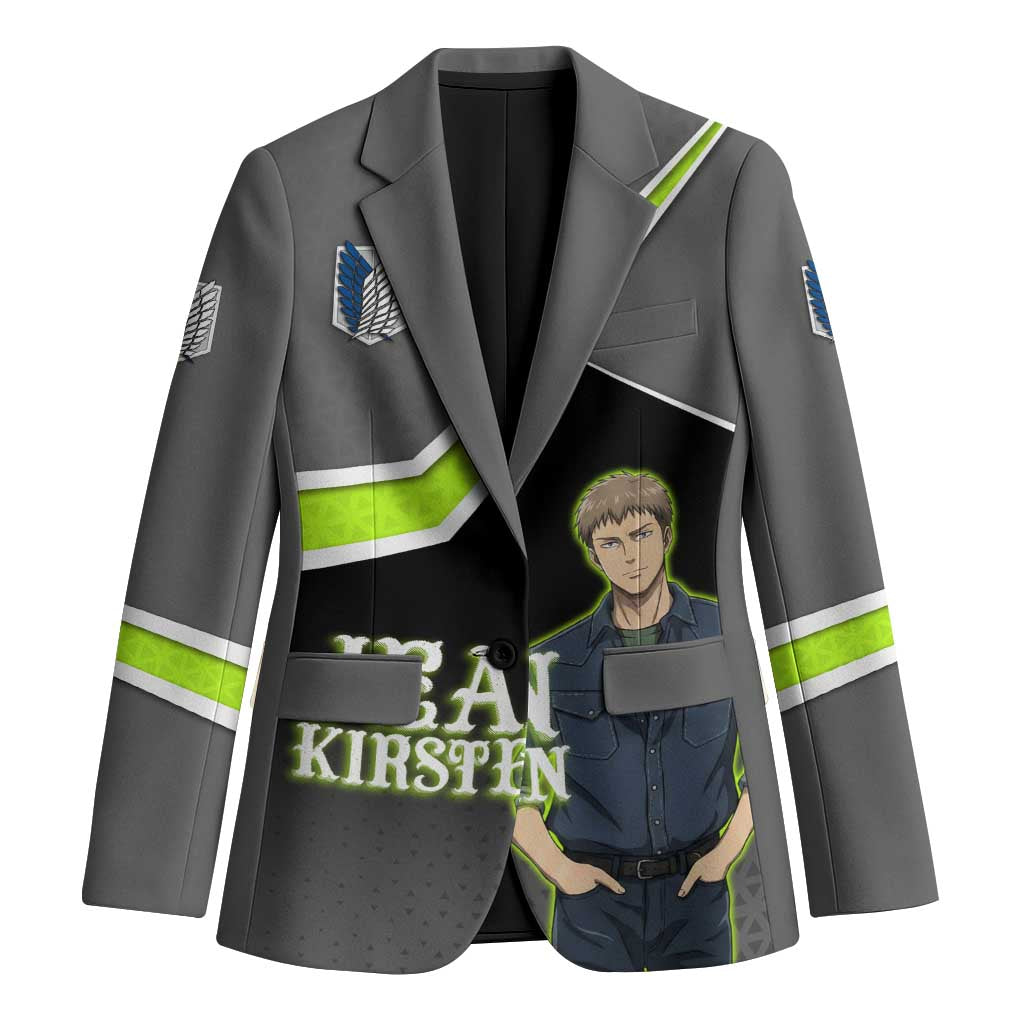 Jean Kirstein Attack on Titan Blazer Anime Denim Utility Style