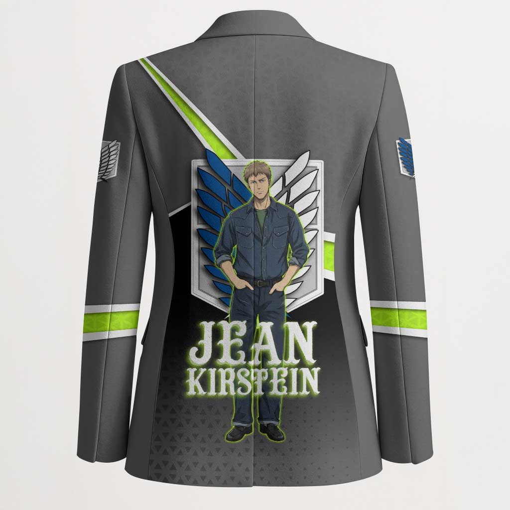 Jean Kirstein Attack on Titan Blazer Anime Denim Utility Style