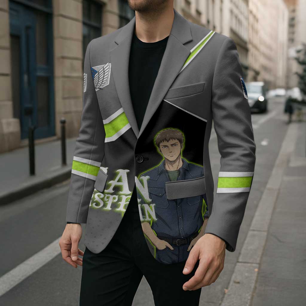 Jean Kirstein Attack on Titan Blazer Anime Denim Utility Style