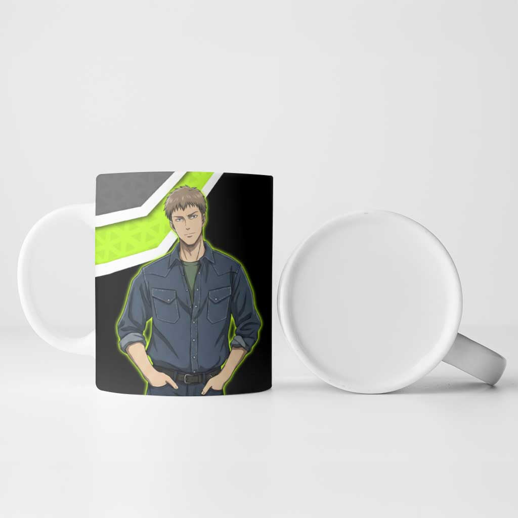 Jean Kirstein Attack on Titan Ceramic Mug Anime Denim Utility Style