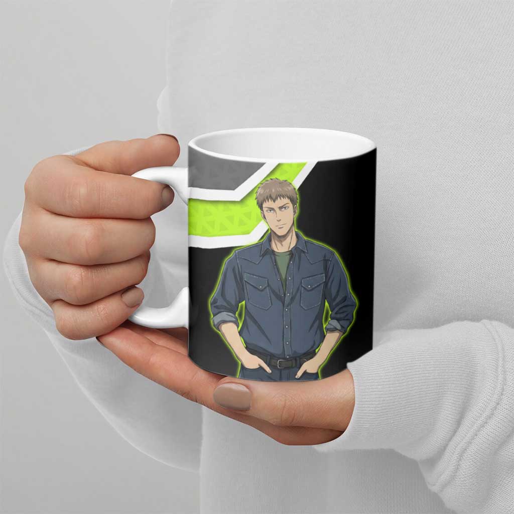 Jean Kirstein Attack on Titan Ceramic Mug Anime Denim Utility Style
