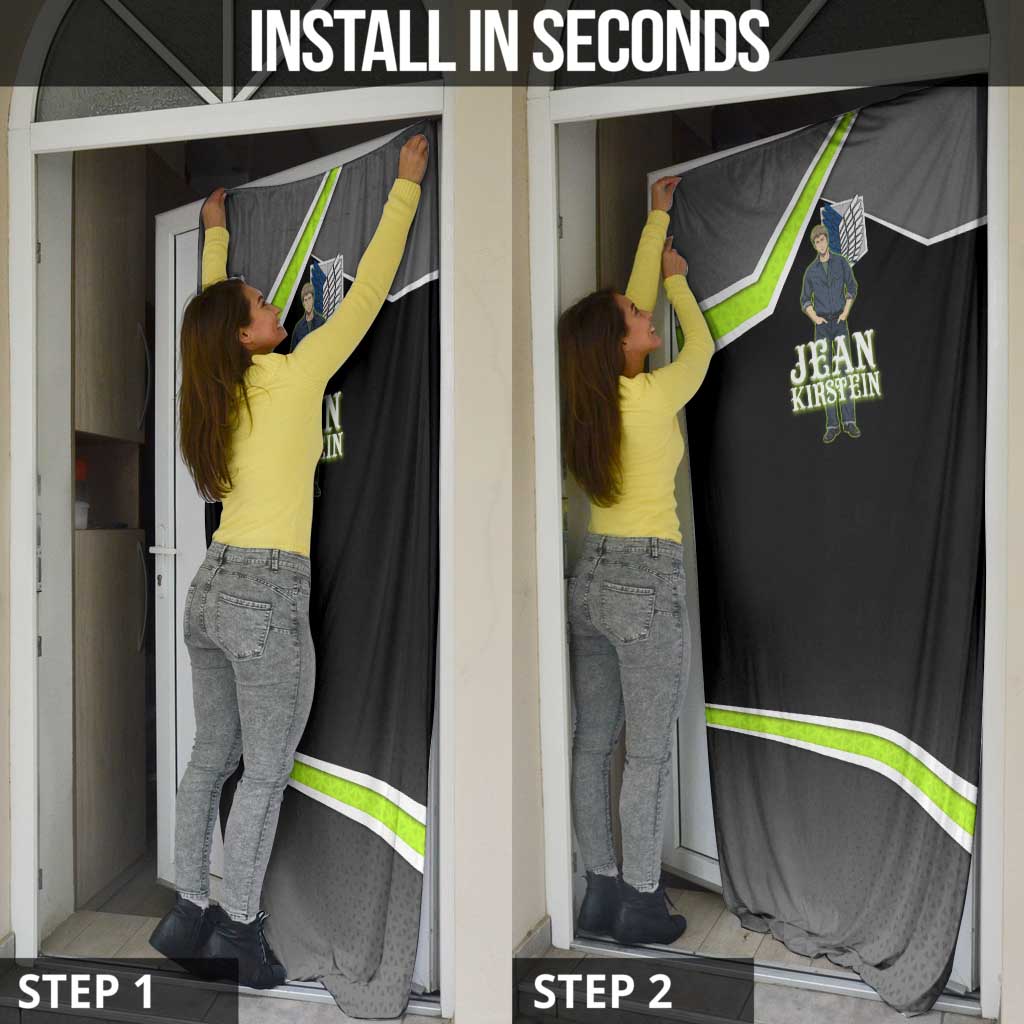 Jean Kirstein Attack on Titan Door Cover Anime Denim Utility Style