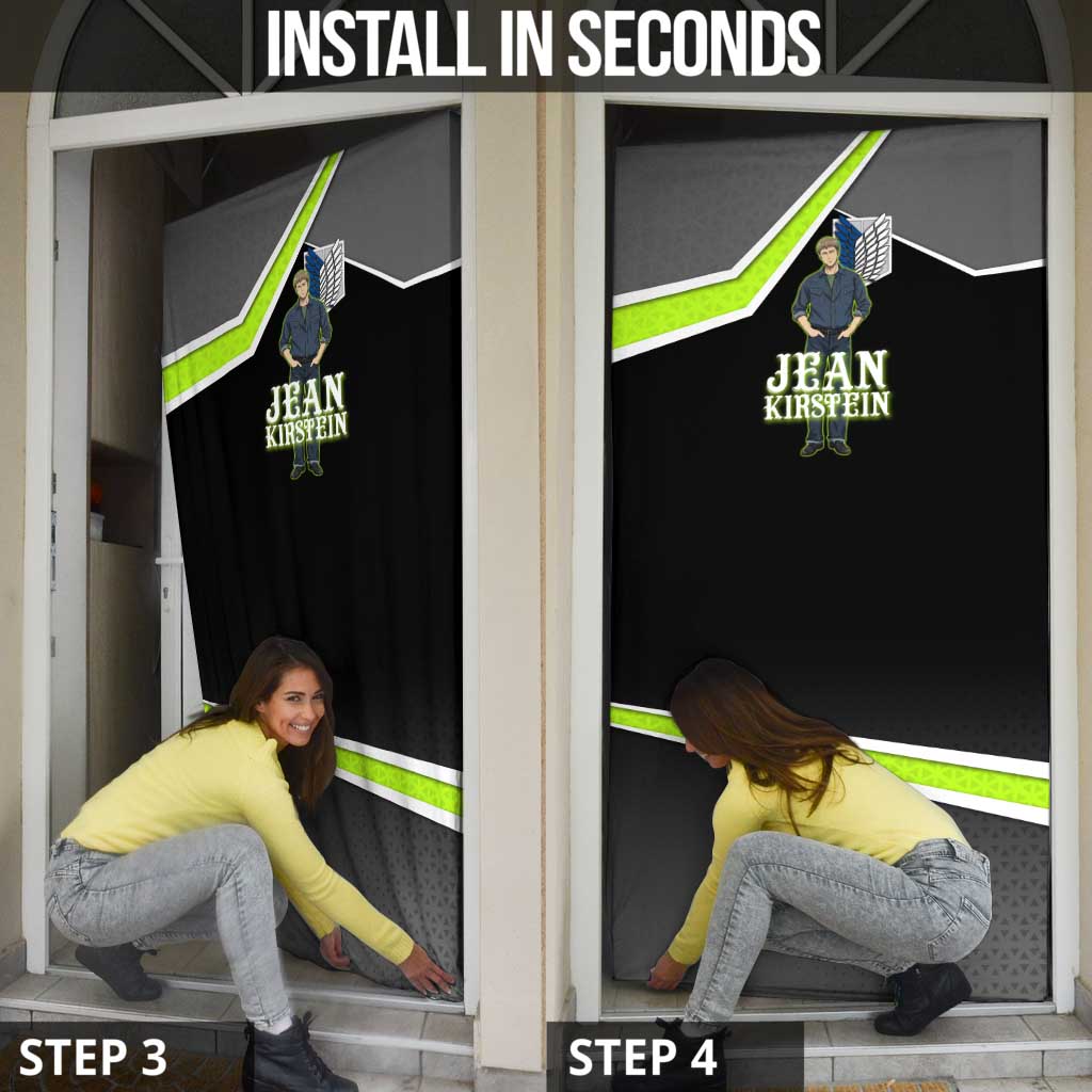 Jean Kirstein Attack on Titan Door Cover Anime Denim Utility Style