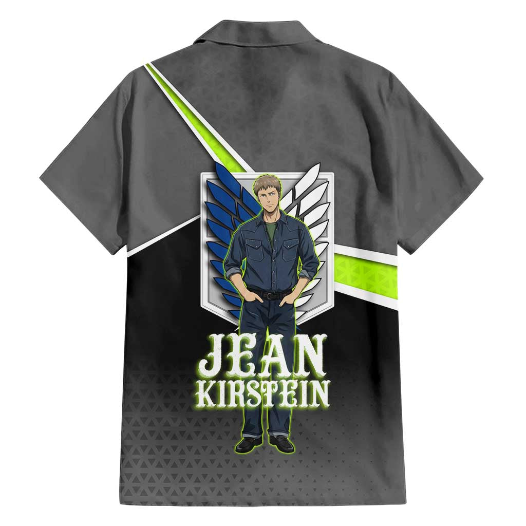 Jean Kirstein Attack on Titan Family Matching Mermaid Dress and Hawaiian Shirt Anime Denim Utility Style