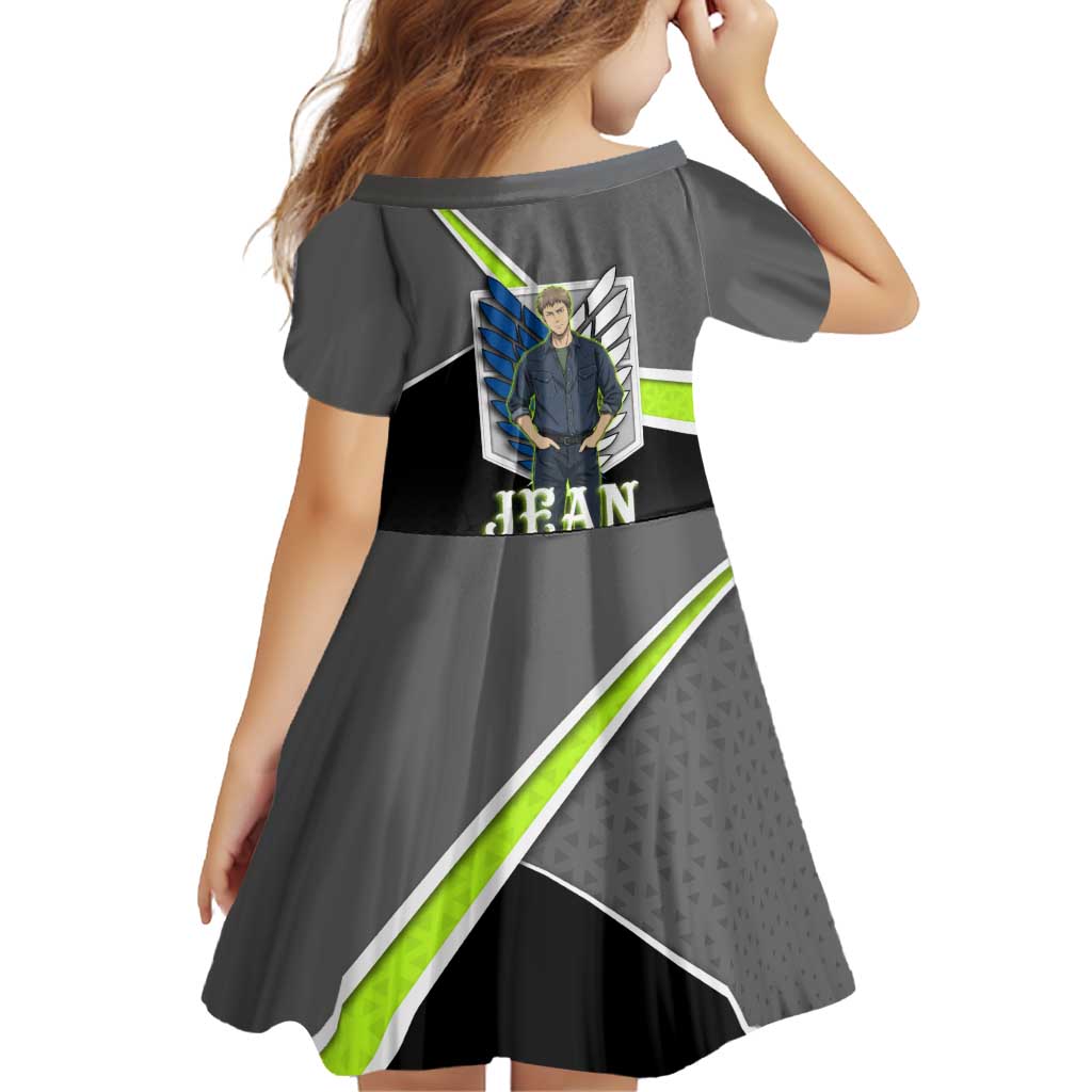 Jean Kirstein Attack on Titan Family Matching Summer Maxi Dress and Hawaiian Shirt Anime Denim Utility Style