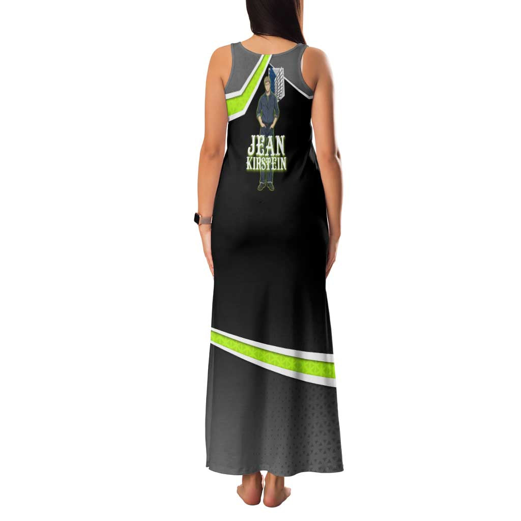 Jean Kirstein Attack on Titan Family Matching Tank Maxi Dress and Hawaiian Shirt Anime Denim Utility Style