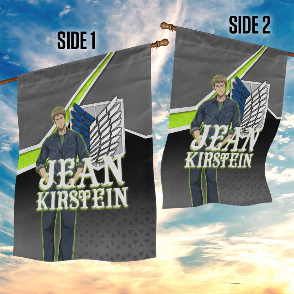 Jean Kirstein Attack on Titan Garden Flag Anime Denim Utility Style
