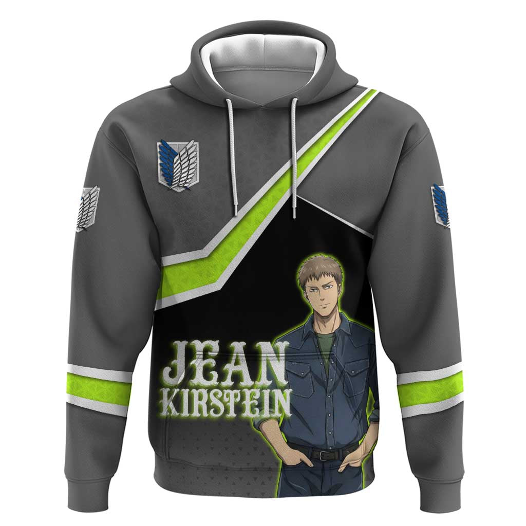 Jean Kirstein Attack on Titan Hoodie Anime Denim Utility Style