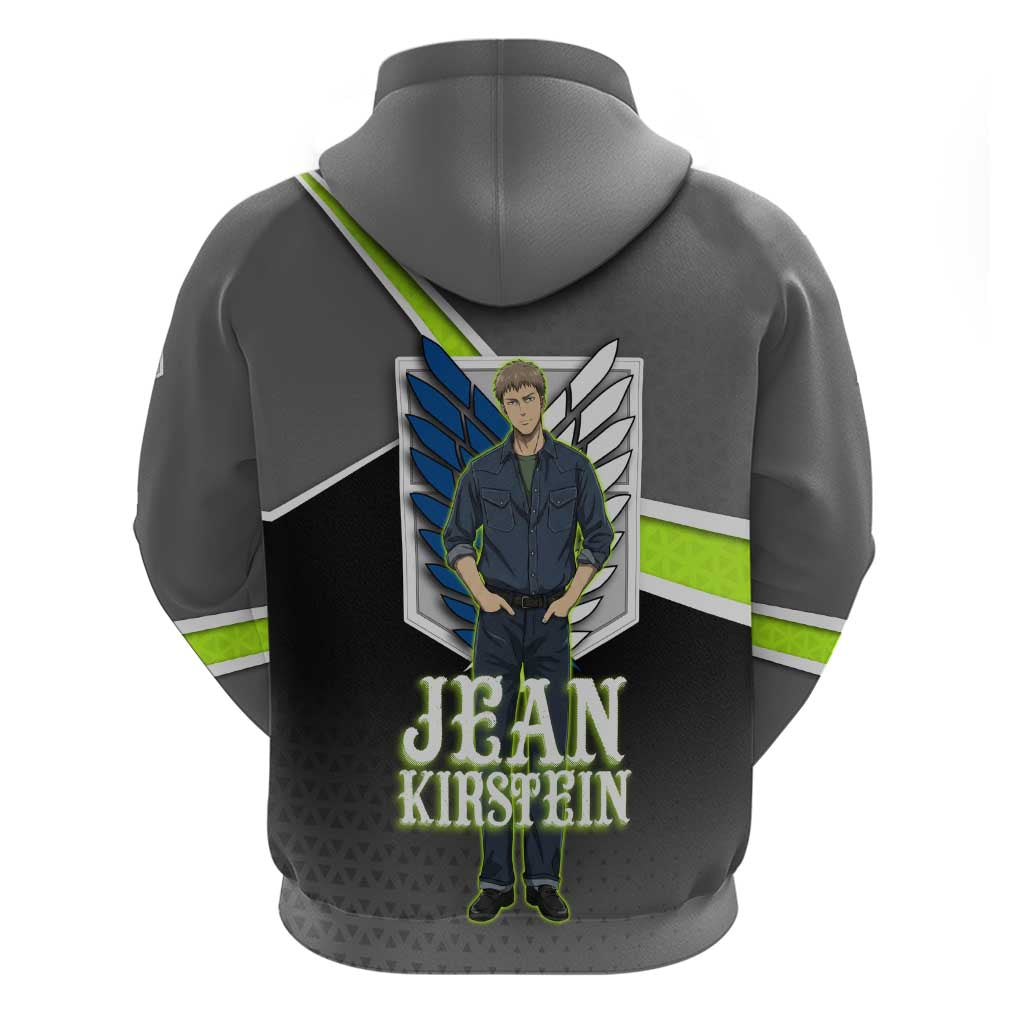 Jean Kirstein Attack on Titan Hoodie Anime Denim Utility Style