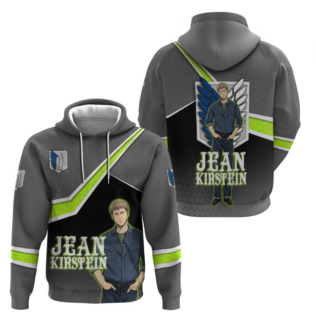 Jean Kirstein Attack on Titan Hoodie Anime Denim Utility Style
