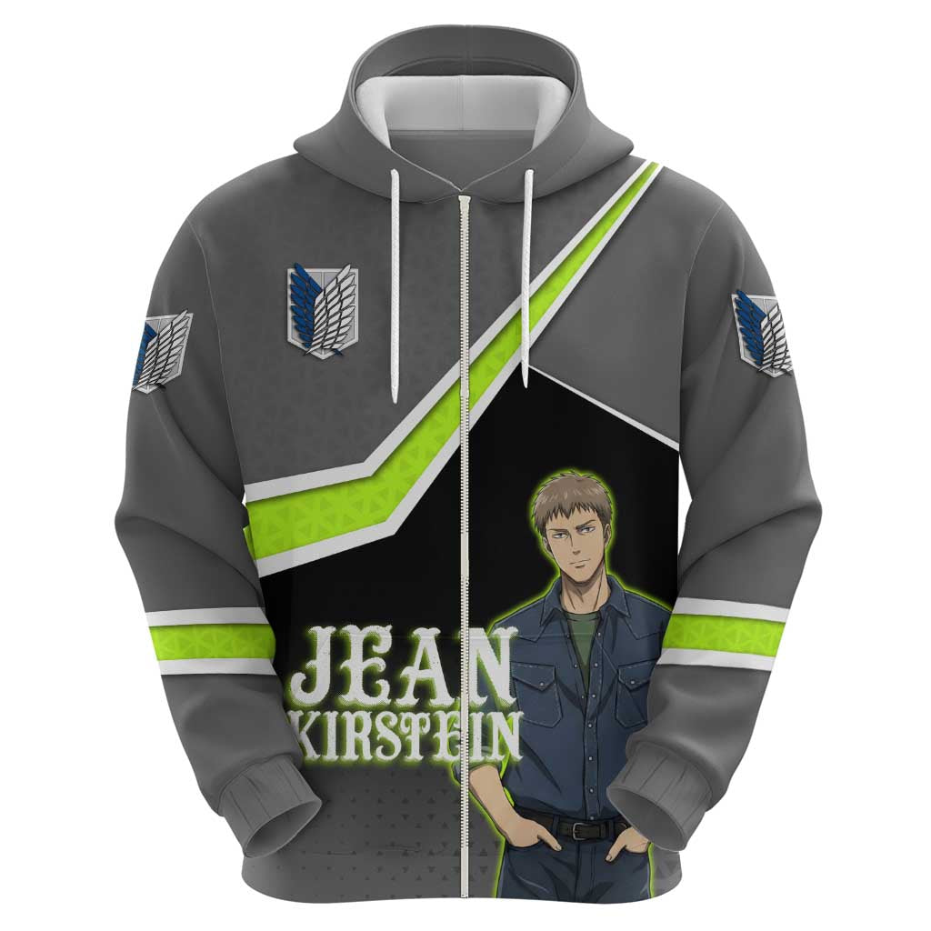 Jean Kirstein Attack on Titan Hoodie Anime Denim Utility Style