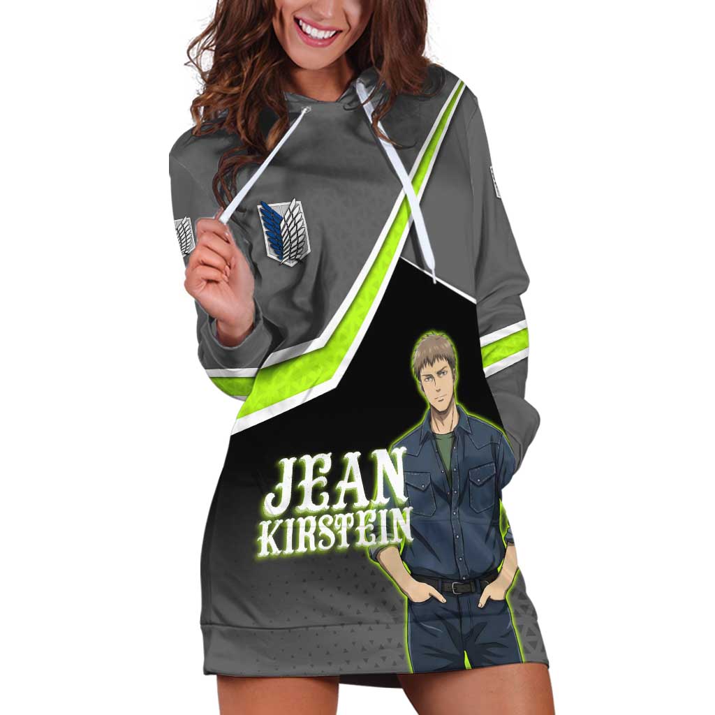 Jean Kirstein Attack on Titan Hoodie Dress Anime Denim Utility Style