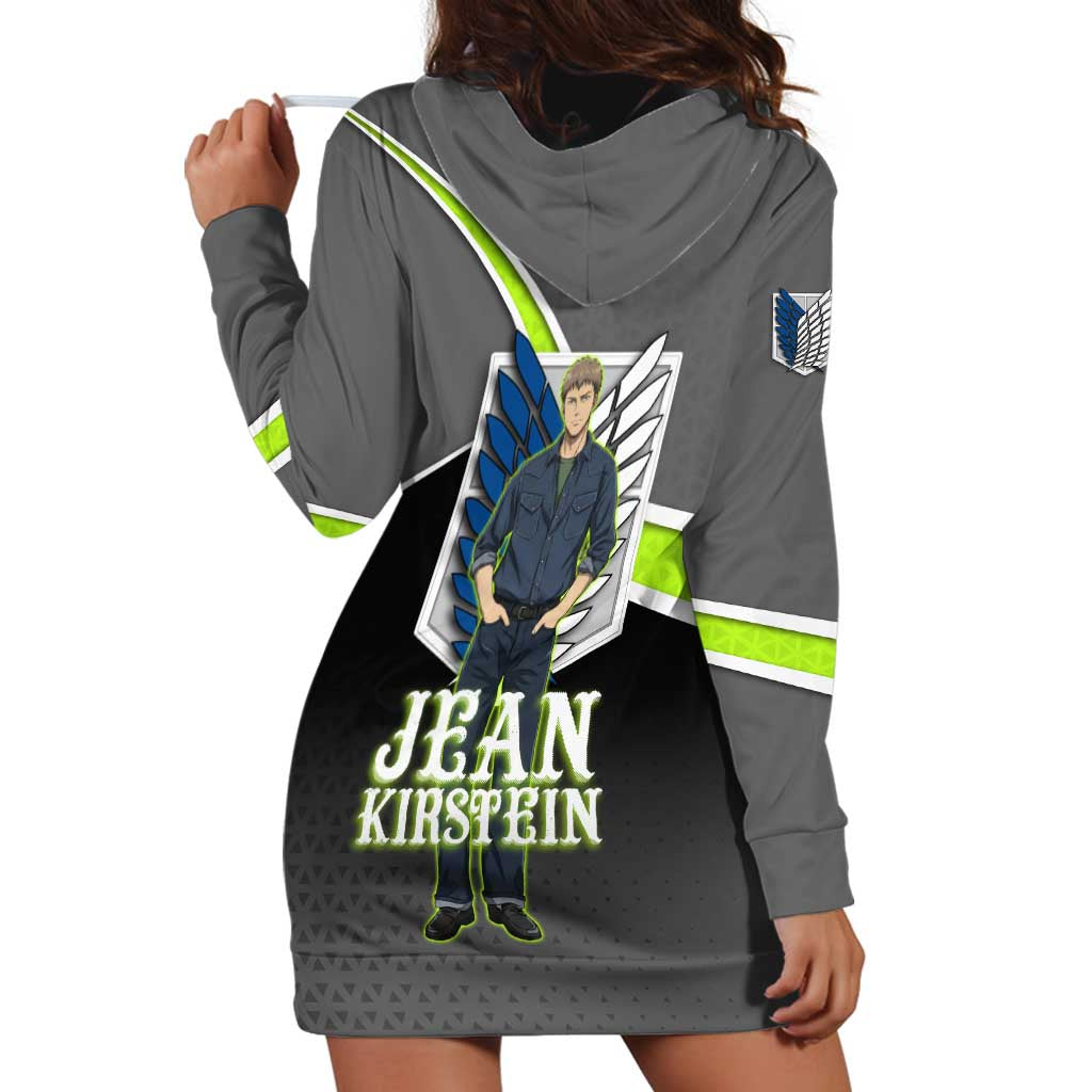Jean Kirstein Attack on Titan Hoodie Dress Anime Denim Utility Style