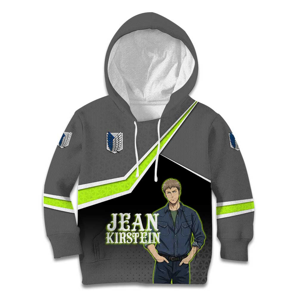 Jean Kirstein Attack on Titan Kid Hoodie Anime Denim Utility Style