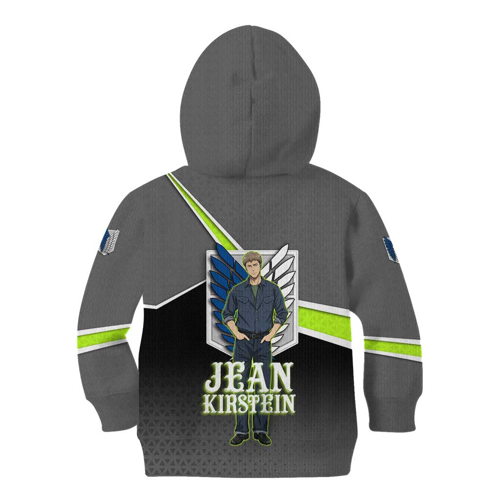 Jean Kirstein Attack on Titan Kid Hoodie Anime Denim Utility Style
