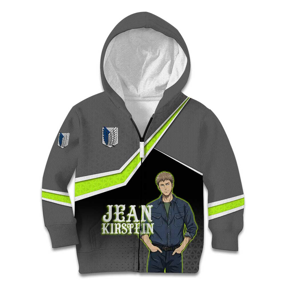 Jean Kirstein Attack on Titan Kid Hoodie Anime Denim Utility Style