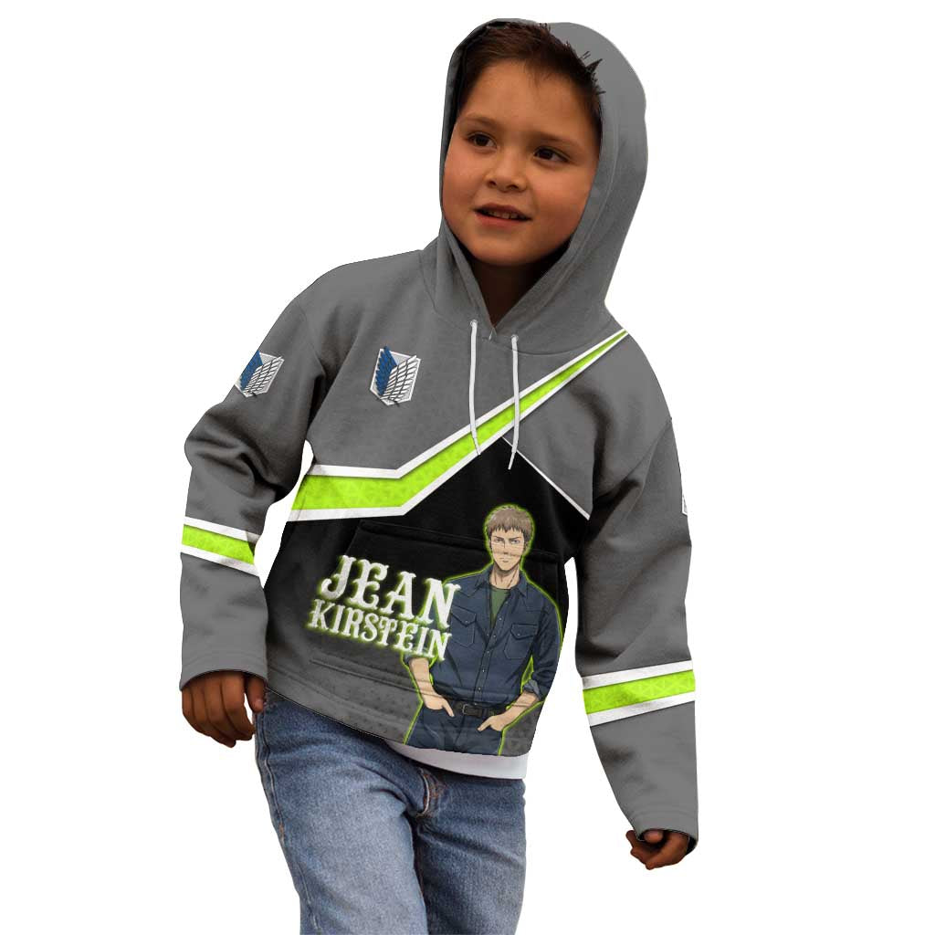 Jean Kirstein Attack on Titan Kid Hoodie Anime Denim Utility Style