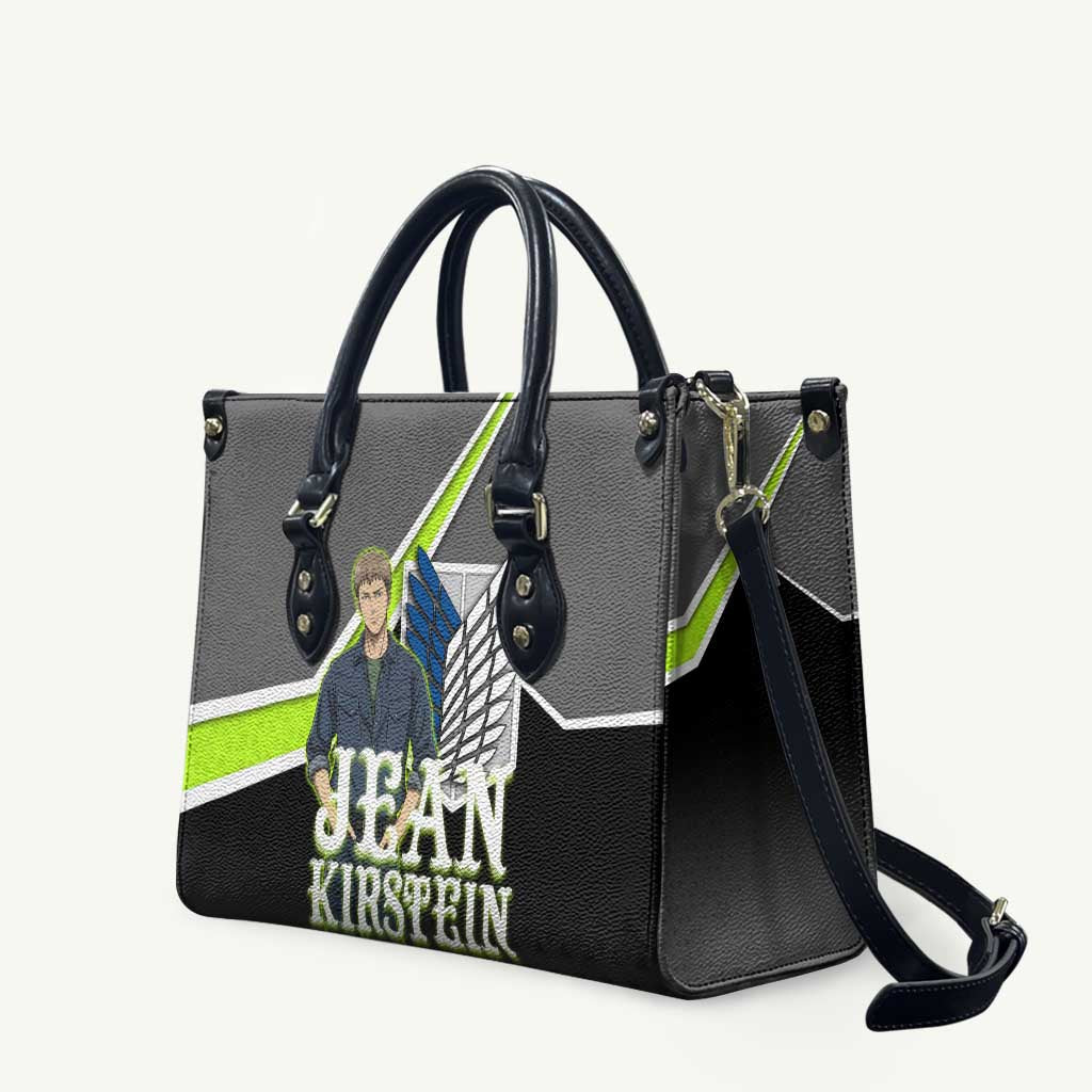 Jean Kirstein Attack on Titan Leather Bag Anime Denim Utility Style